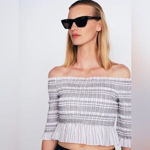 NWT AZAD Paris for free people  Bianca Smocked Top S $169